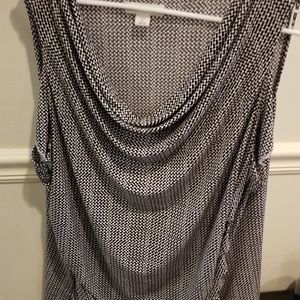 Cowl neck sleeveless blouse